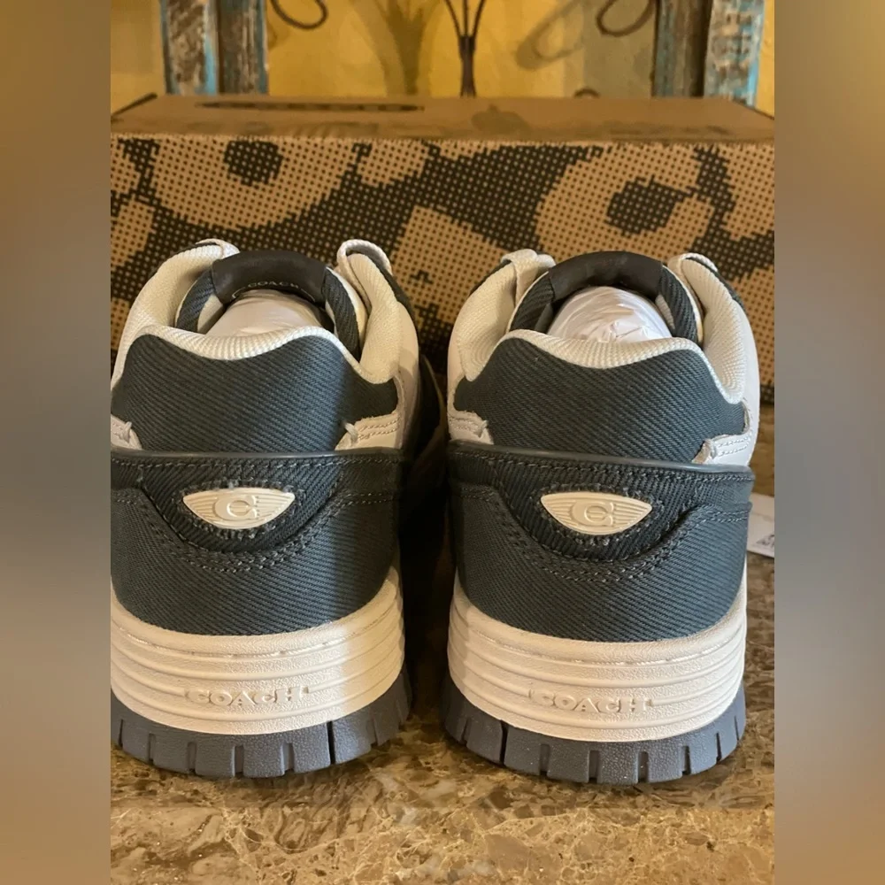 COACH NIB Women’s Charcoal SoHo Denim Sneakers Size 8 - Picture 12 of 17
